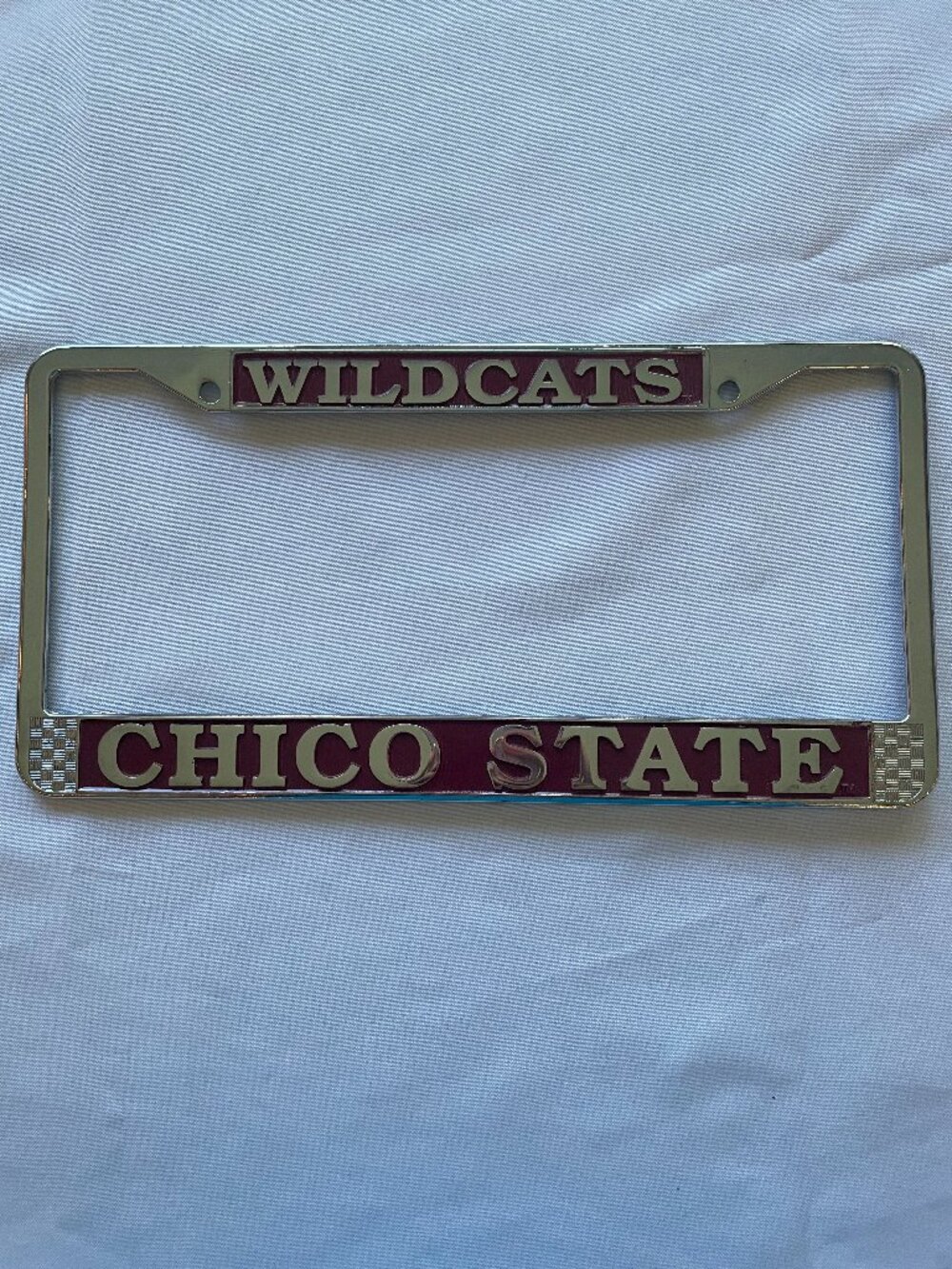 🔥 Vintage Chico State Wildcats Metal License Plate Frame CSU Chico